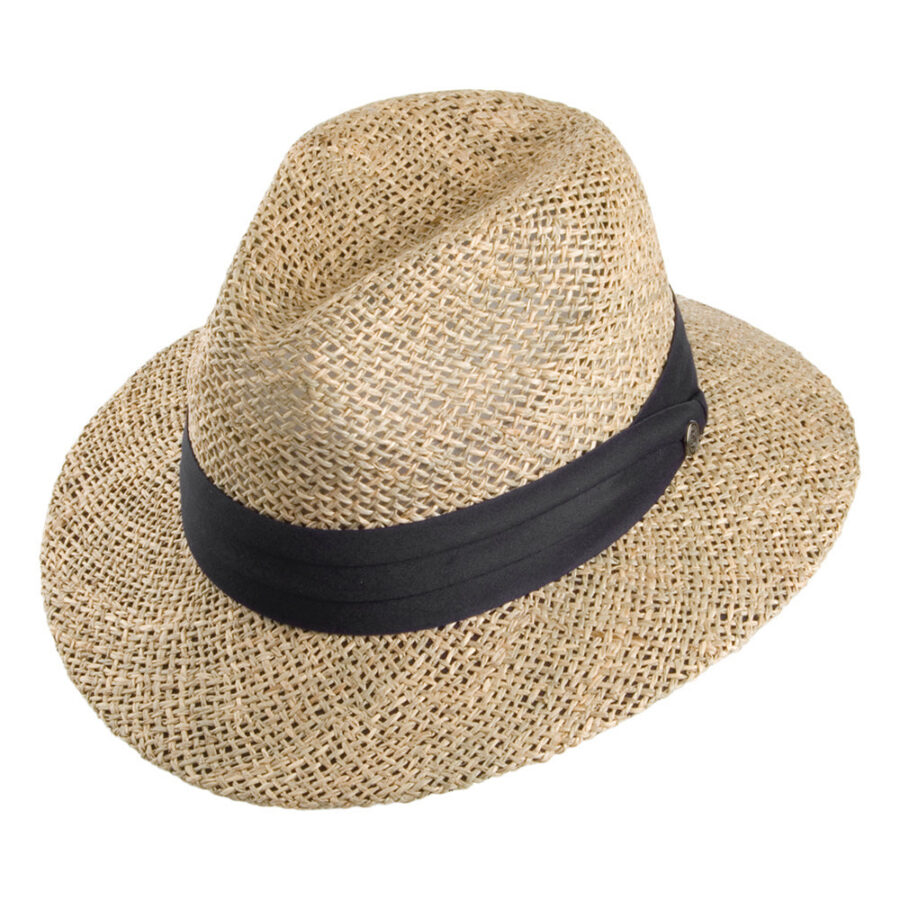 Natural Seagrass Straw Safari Fedora Hat