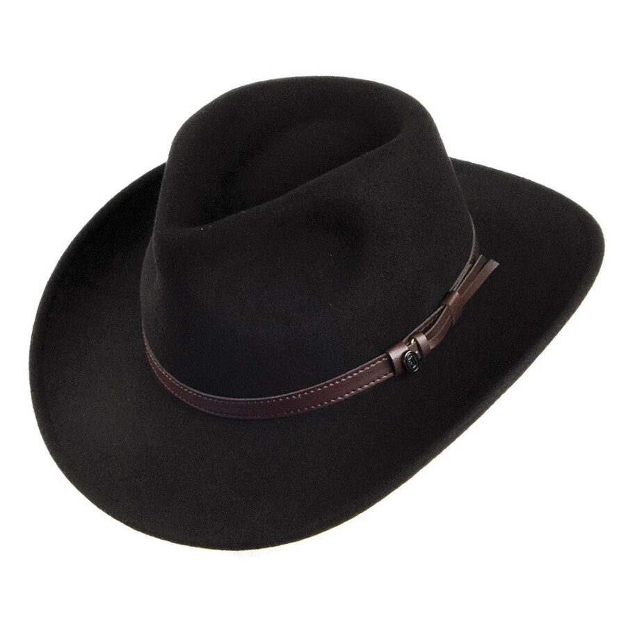 Navy Blue Crushable Wool Pork Pie Hat