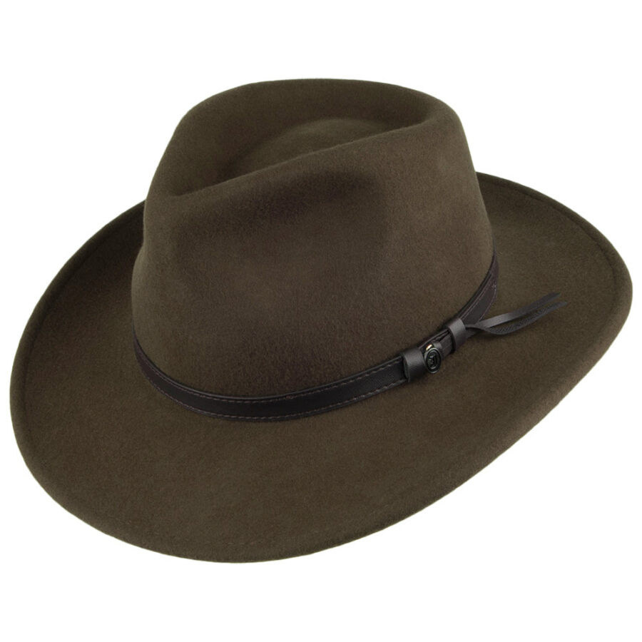 Brown Oilcloth Water Resistant Flat Cap