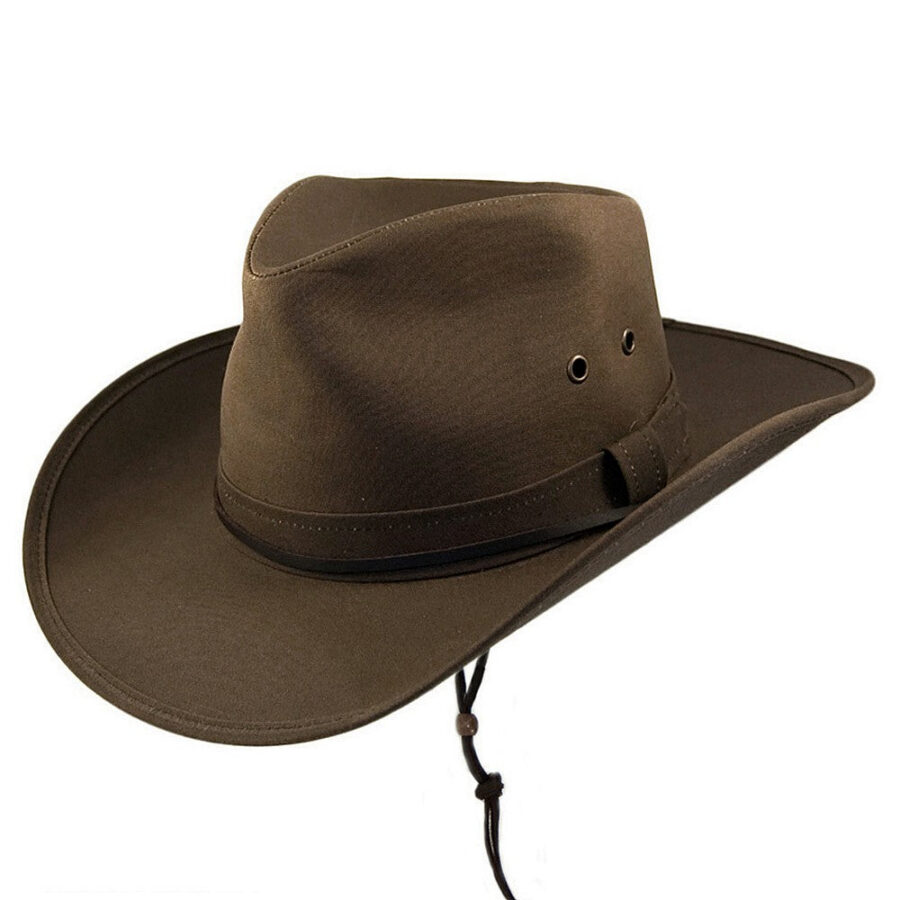 Brown Crushable Wool Felt Outback Hat
