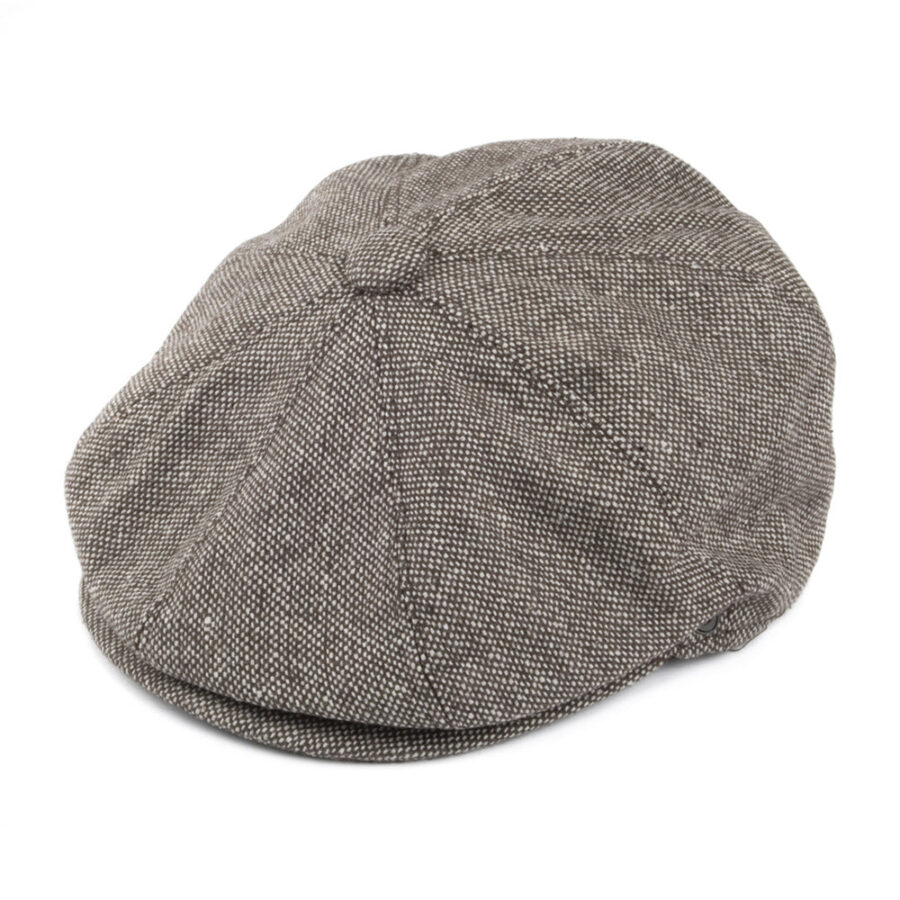 Slate Blue Linen Newsboy Cap
